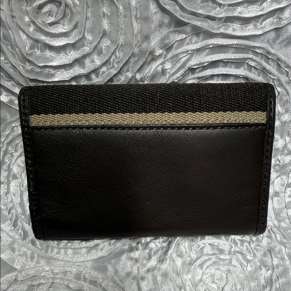 Coach Dark Brown Leather 6 Key Case